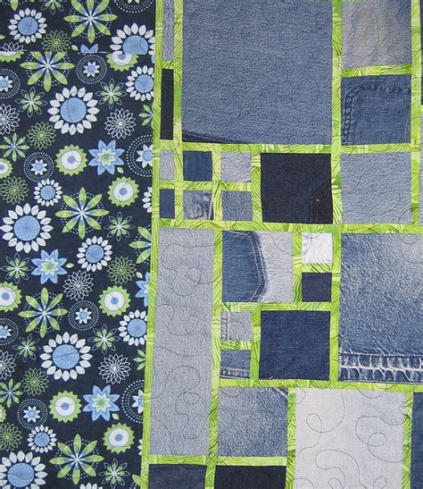 Quilt Inspiration Stained Glass Quilts From Denim Jeans