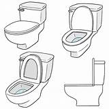 Toilet Flush Vetores Toalete Nivelado Bowl Arrows sketch template