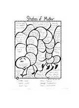 Matter Coloring States Worksheets Science sketch template