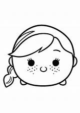 Tsum Coloring Pages Anna Fun Kids sketch template