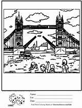 London Coloring Tower Torre City Unido Reino Guardado Ginormasource Desde sketch template