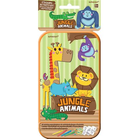 sticker activity kit jungle animals partybellcom