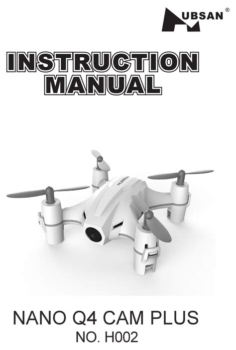 hubsan  instruction manual   manualslib
