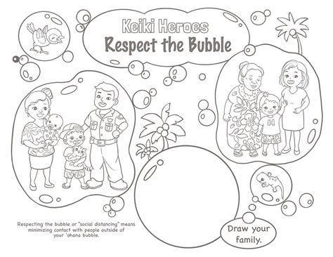 respect  bubble coloring sheet keiki heroes