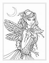 Coloring Pages Fairy Mystical Printable Fantasy Mythical Creatures Adult Colouring Realistic Print Dragon Mermaid Faerie Molly Grayscale Fairies Adults Renoir sketch template