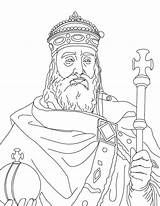 Charlemagne Coloring Ages Middle sketch template