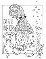 Coloring Octopus Meditative Sheets Pages Printable Leg Short Studio Choose Board sketch template