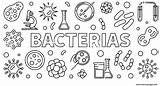 Bacterias Germs Imprimé Fois sketch template