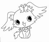 Jewelpet Coloring Cartoons Pages sketch template
