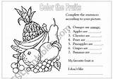 Fruits Activities Coloring Worksheet Esl Preview Worksheets sketch template
