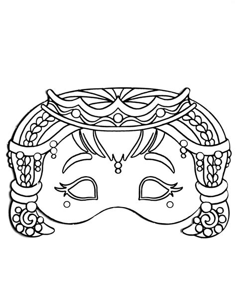 carnival mask  decorate masks kids coloring pages