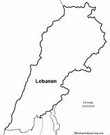 Lebanon Map Outline Enchantedlearning Outlinemap Asia sketch template