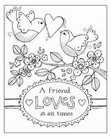 Coloring Pages Friends Valentine Adult Forever Color Christian Sheets Printable Bible Colouring Friend Kids Adults Loves Times Book Scrapbook Sheet sketch template
