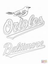 Coloring Pages Orioles Mlb Baltimore Logo Baseball Printable Sox Red Mariners Braves Color Phillies Atlanta Mascot Drawing Sport Indians Print sketch template