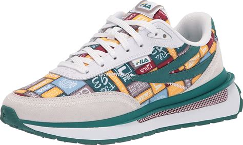 fila mens renno patchwork sneaker whitestormspectra yellow  uk amazoncouk shoes bags