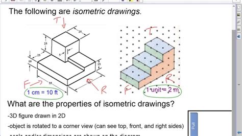 isometric  orthographic drawings youtube