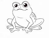 Frog Coloring Pages Cartoon Kids Getcoloringpages Printable Baby sketch template