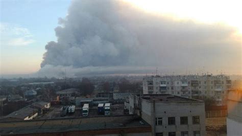 Ukraine Munitions Blasts Prompt Mass Evacuations Bbc News
