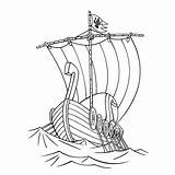 Wikinger Ausmalbilder Vikingschip Noormannen Malvorlagen sketch template