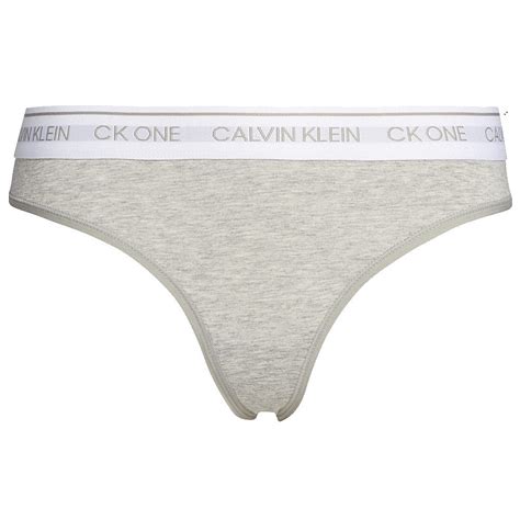 calvin klein womens ck one cotton modal blend thong grey