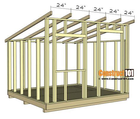 lean  shed plans construct lean  shed