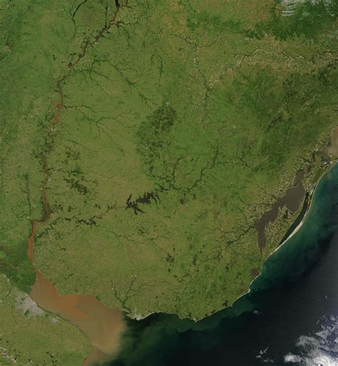 satellite image photo of uruguay