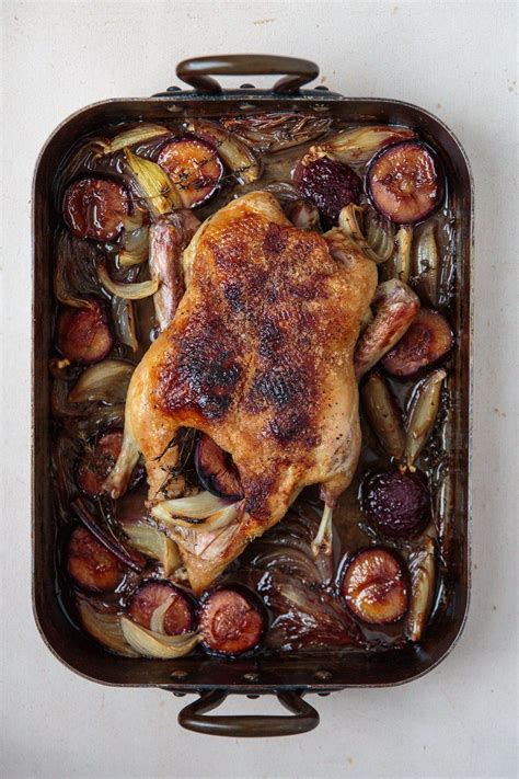 roast duck with plums plum recipes roast duck holiday