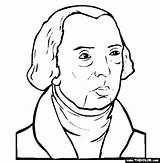 James Madison Coloring Pages Presidents President Popular Thecolor sketch template