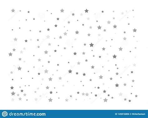 Random Falling Silver Stars Stock Vector Illustration Of Invitation