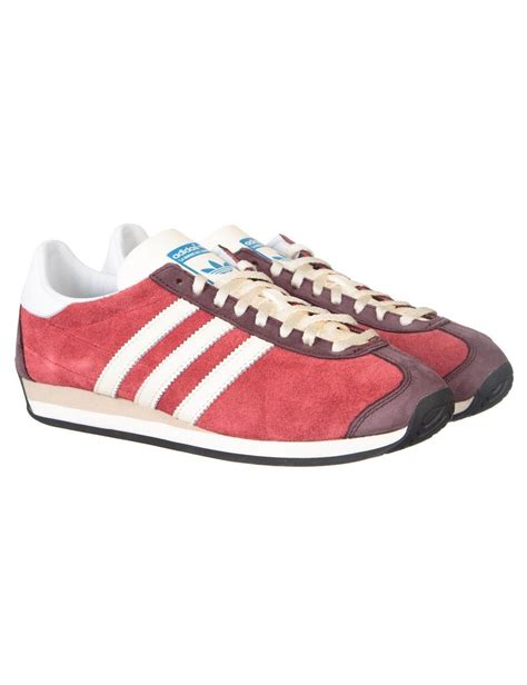 adidas originals country og shoes rust red footwear  fat buddha store uk