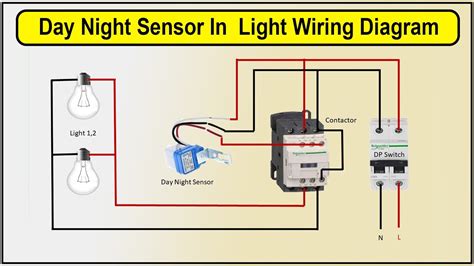 day night sensor  light wiring diagram photocell sensor youtube