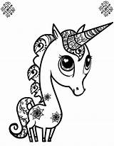 Coloring Pages Unicorn Cuties Cute Printable Cuty Print Color Animal Coloringtop sketch template