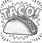 Taco Tacos Mexicanos sketch template