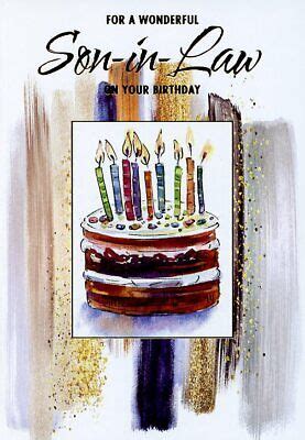 wonderful son  law   birthday birthday greeting card