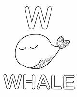 Whale Doodle Alphabet sketch template