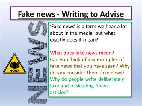 fake news leaflet teaching resources