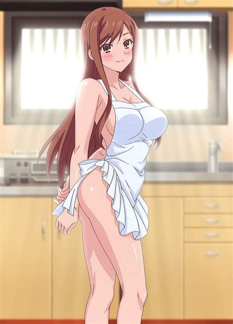 ayane shirakawa overflow anime 1girl apron ass blush breasts