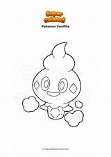 Pokemon Vanillite sketch template