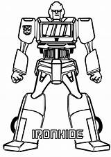 Transformers Coloring Pages Ironhide Transformer Iron A4 Printable Lockdown Hide Robot Online Color Kids Megatron Books Power Colouring Coloringpagesonly sketch template
