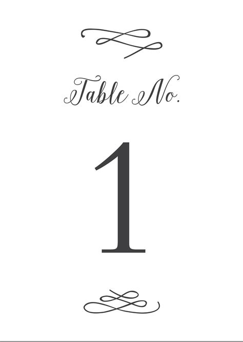 printable calligraphy table numbers