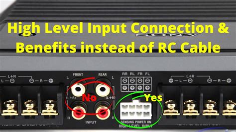 high level input amp connection  benefit  car amplifier youtube