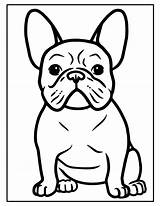 Bulldog French Coloring Pages Puppy Kids Dog Printable Drawing Etsy Drawings Book Sheet Birthday Sitting Cartoon Easy Sheets Puppies Games sketch template