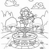 Coloring Fountain Pages Printable Valentine Cupid Water 75c5 Valentines Color Getcolorings Kids Print Colouring sketch template