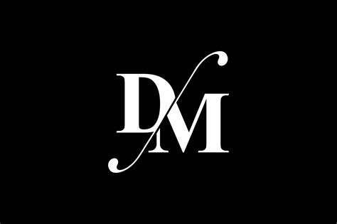 dm monogram logo design  vectorseller thehungryjpegcom
