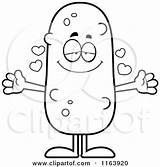 Pickle Cartoon Coloring Mascot Loving Thoman Cory Outlined Vector Waving 2021 sketch template