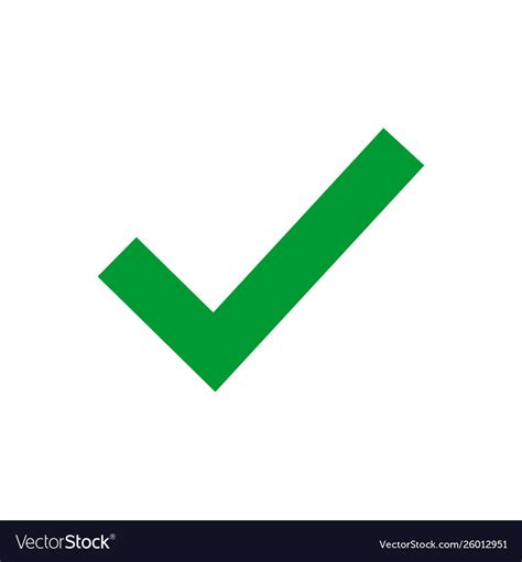 green check mark icon tick symbol  color vector image