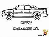 Chevy Truck Coloring Avalanche Pages Trucks Pickup Lifted Sheet 4x4 Silverado Dodge Colouringpage Rims Yescoloring Kids American Ford Side Avalance sketch template
