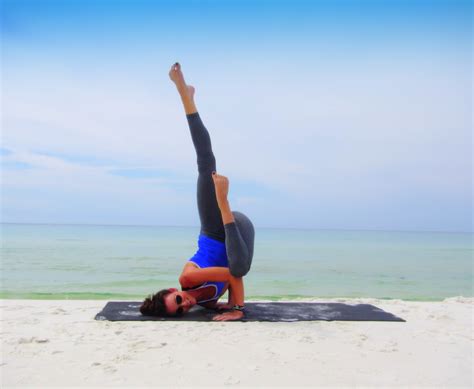 beach yoga balance pose pictures fort walton beach florida