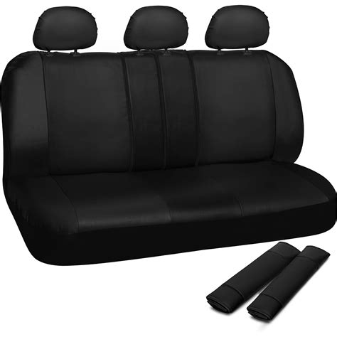 oxgord faux leather rear bench seat covers universal fit  car truck suv van