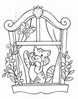 Coloring Pages Window Print sketch template